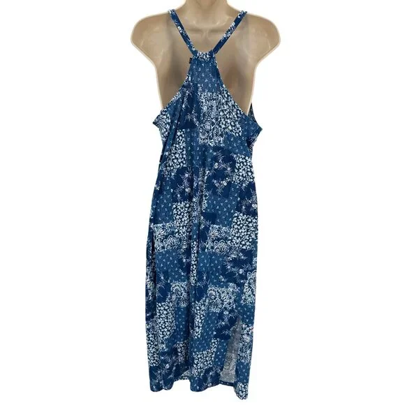 Lauren Ralph Lauren Women's Sleeveless Blue & White Floral Dress M - Picture 4 of 15